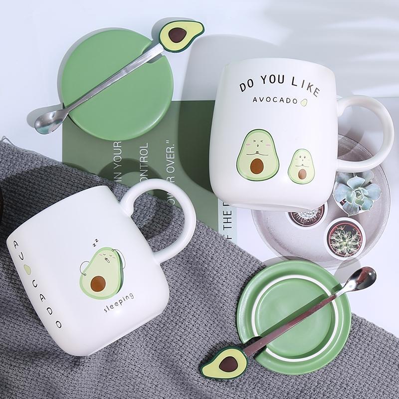 Cute Green Avocado Skinny Tumbler with Lid and Straw,Avocado Gifts Decor, Unique Birthday Gifts for Women,Avocado Stuff, Avocado Travel Mug Coffee