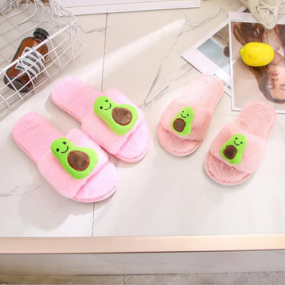 Avocado Ladies Home Plush Slippers