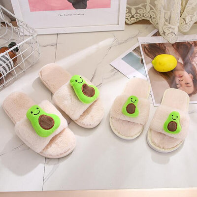 Avocado Ladies Home Plush Slippers