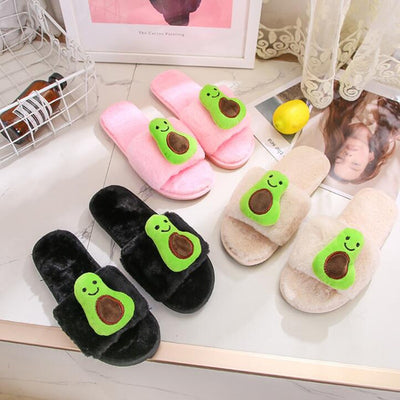 Avocado Ladies Home Plush Slippers