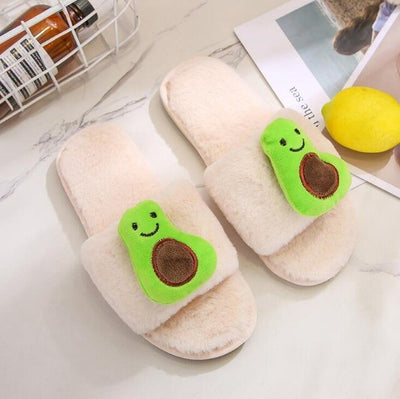 Avocado Ladies Home Plush Slippers