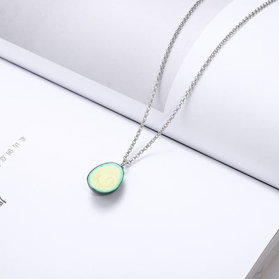 Avocado Heart Long Chain Necklaces