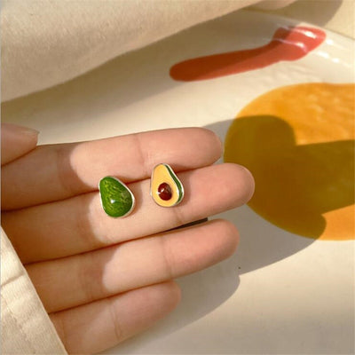 New Avocado Sterling Silver Stud Earrings