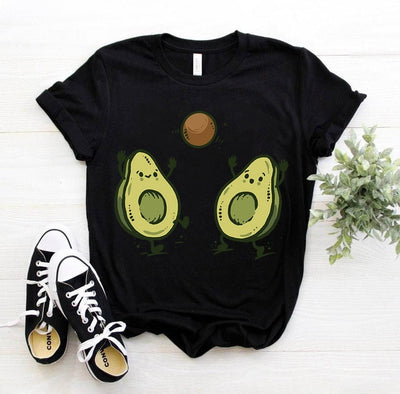 Kawaii Aesthetic Cartoon Avocado T-shirt