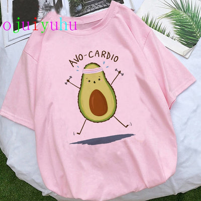 Kawaii Aesthetic Cartoon Avocado T-shirt