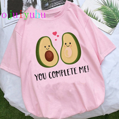 Kawaii Aesthetic Cartoon Avocado T-shirt