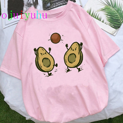 Kawaii Aesthetic Cartoon Avocado T-shirt