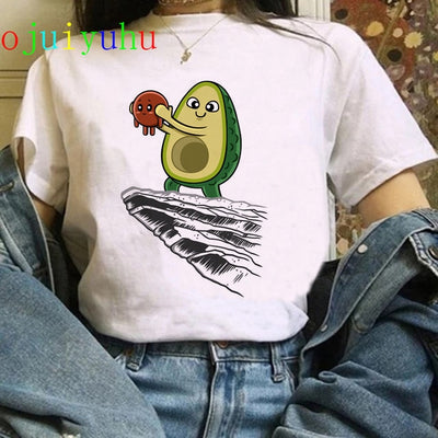 Kawaii Aesthetic Cartoon Avocado T-shirt