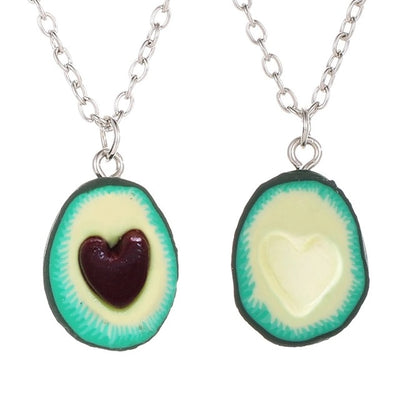 Avocado Heart Long Chain Necklaces