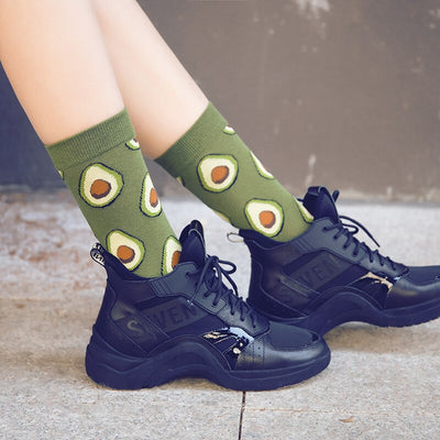 Funny Cute Avocado Socks