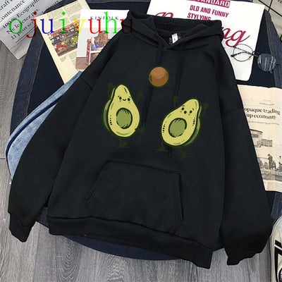 Avocado Kawaii Hoodies for Women