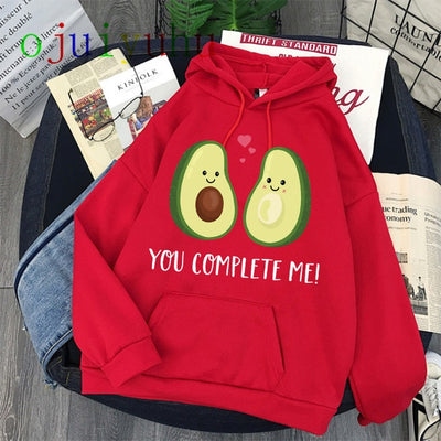 Avocado Kawaii Hoodies for Women