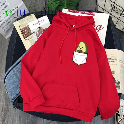 Avocado Kawaii Hoodies for Women