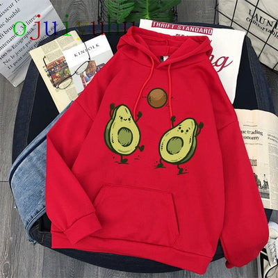 Avocado Kawaii Hoodies for Women