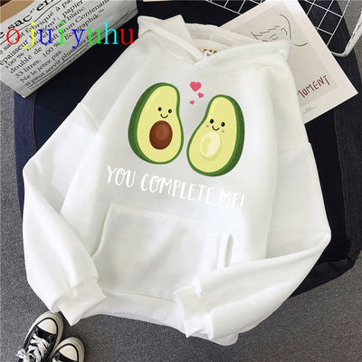 Avocado Kawaii Hoodies for Women