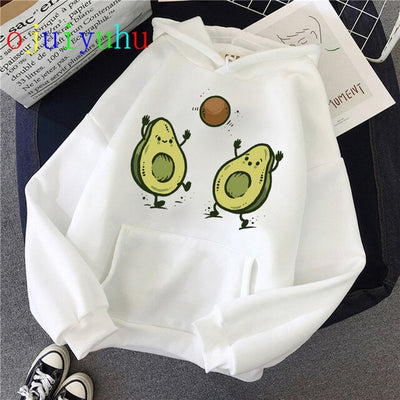 Avocado Kawaii Hoodies for Women