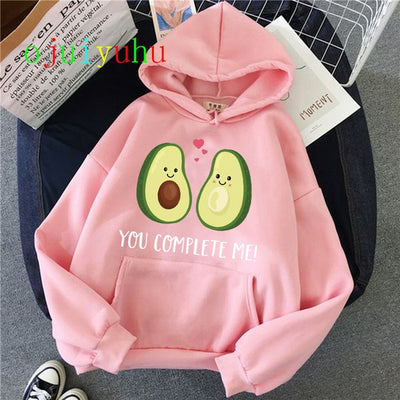 Avocado Kawaii Hoodies for Women