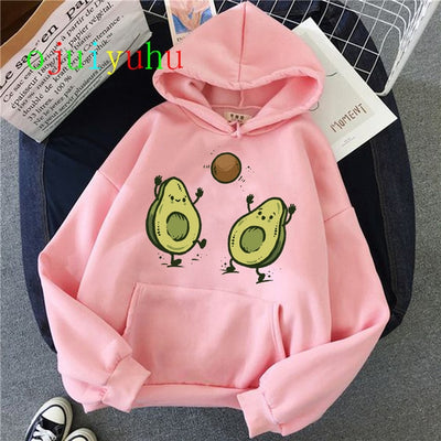 Avocado Kawaii Hoodies for Women