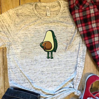 Polyester Avocado Tshirt Top