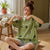 Avocado Green Sleepwear Set For Women