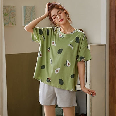 Avocado Green Sleepwear Set For Women