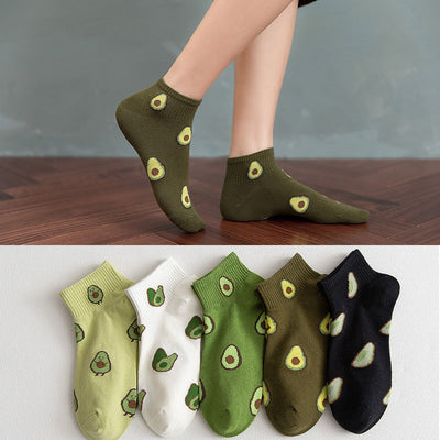 New Summer Avocado Ankle Socks