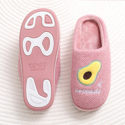 Women Winter Cotton Avocado Slippers