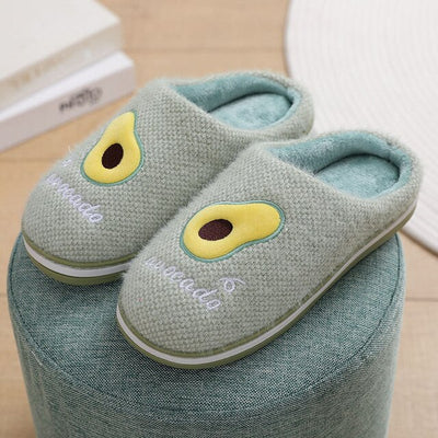 Women Winter Cotton Avocado Slippers